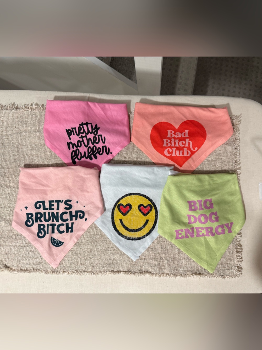 Set of 5 Ripley & Rue Dog Bandanas (OS fits up to 22” neck)